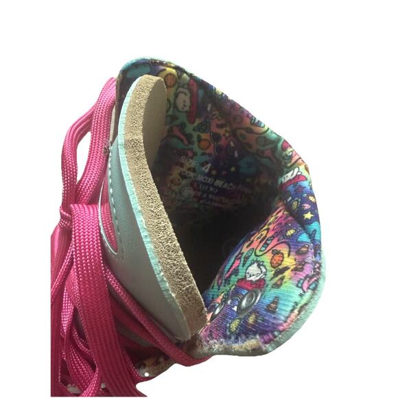 Moxi Beach Bunny Blue‎ Pink Roller Skates Kids size 4 No Box - Picture 4 of 10